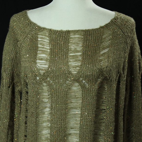 NWT | Chaudry KC | Gold Sequin Sweater | Sz S - Picture 2 of 16